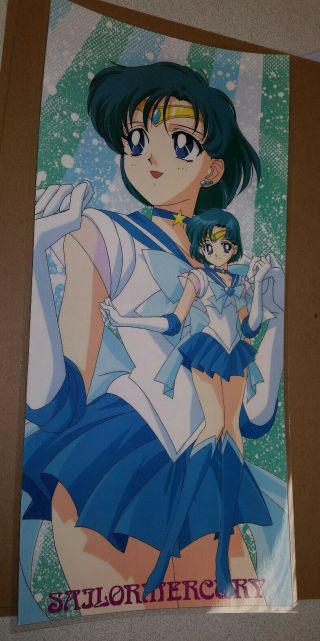 Sailor Moon Sailor Mercury Color Poster 8x16.  5 Laminated Pgsm