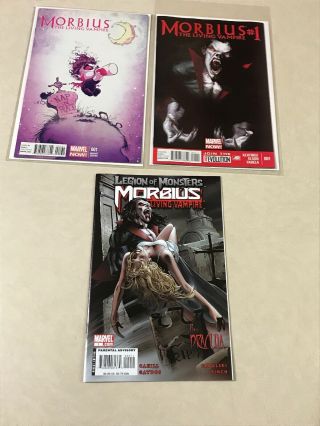 Morbius The Living Vampire 1,  Reg Cvr & Sy Variant & Legion Of Monsters Morbius