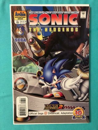 Sonic The Hedgehog 98 2001 Archie Comics 1st Appearance Of Shadow The Hedgehog