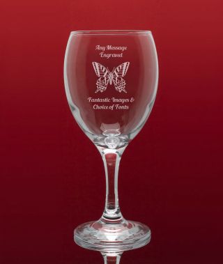 Personalised Engraved Wine Glass - Any Message Weddings Bridesmaid Birthdays etc 5