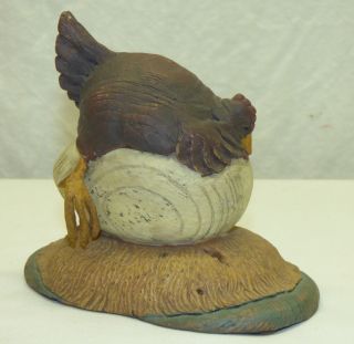 ' 01 American Chestnut Folk Art Eggs - hausted AM2015 Hatching Egg Chicken Figurine 3