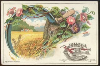 1880s Trade Card Advertising The Oliver Chilled Plow,  South Bend,  In.