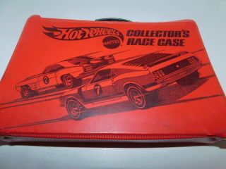 Vintage Mattel Hot Wheels Collectors Race Case Red Vinyl 1973