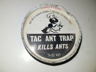 Vintage Australian Empty Tin Tac Ant Trap 1/4 Oz Net