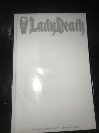 Lady Death Scorched Earth 1 Art Edition Blank Sketch Cover