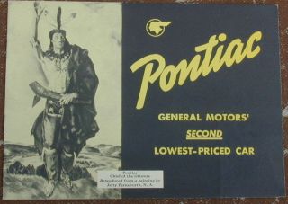 Old Sales Brochure 1939 Pontiac Station Wagon Very Rare