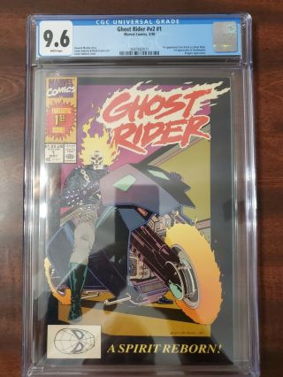 Ghost Rider V2 1 Cgc 9.  6 Wp - 1st App.  Of Dan Ketch As Ghost Rider & Deathwatch