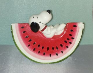 Snoopy Bank / Watermelon / Vintage 1970 