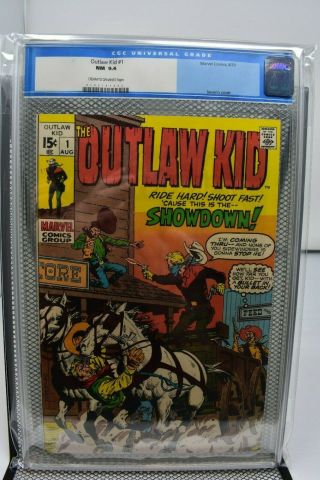 The Outlaw Kid 1 Cgc 9.  4 Marvel Western Comics 1970 Showdown Silver Age