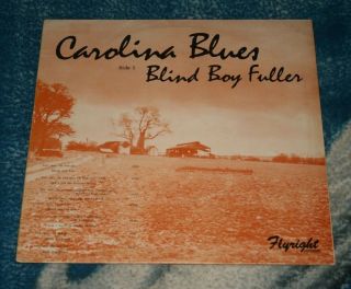 Blind Boy Fuller / Brownie Mcghee Carolina Blues 1972 Uk Lp Flyright Lp 105
