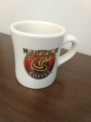 Waffle House Coffee Mug Cup Tuxton White Heavy 3.  75 " Tall