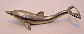 Metal Dolphin Fish Bottle Cap Opener Twist Off And Pop Off Opener Vintage