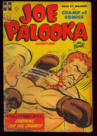 Joe Palooka 79,  112,  115,  118 Harvey Group (4 Comics) 1953 Gd,  To Vg,
