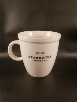 Starbucks 2001 Barista Est.  1971 Coffee Company Mug/cup 2001 Black & White