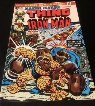 Marvel Feature 12 Very Early Thanos 1973 Thing Iron Man Avengers End Game