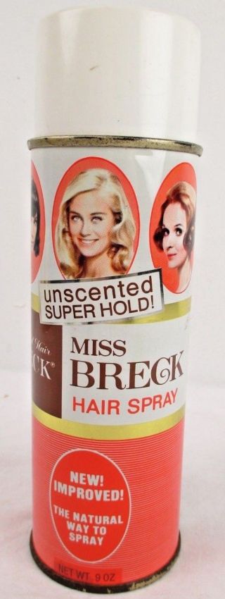 Vintage Miss Breck Hair Spray Features Cybil Sheppard Picture On 9 Oz Can