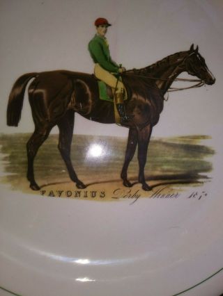 RARE & VINTAGE EQUESTRIAN HORSE ART PLATE,  FRENCH,  