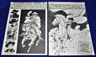 Macabre Western 1 & 2 Fanzines - 1972 - 1973 - Paragon Pub " Haunted Horseman "