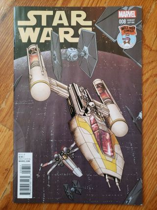 Star Wars 8 Mile High Comics Exclusive Variant Cover Mike Mckone Y - Wing Marvel