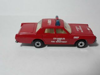 Red Los Angeles City Fire Department Chief 1 Car Lesney Matchbox Vgc