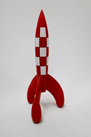 Tintin Moon Pvc Rocket Moulinsart 17 Cm In Tube Herge