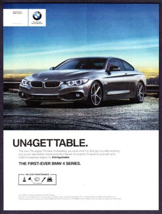 2014 Bmw 4 Series 435i Coupe Photo First Ever 4 Series Vintage Promo Print Ad