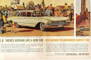 1960 2 Page Small Print Ad Of Gm Buick Invicta Wagon Chinle Az Monument Valley