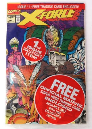 X - Force 1 Newsstand Edition Bag Sunspot / Gideon Card 1991 Example