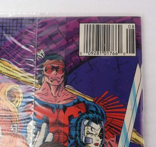 X - Force 1 NEWSSTAND Edition Bag Sunspot / Gideon Card 1991 Example 4