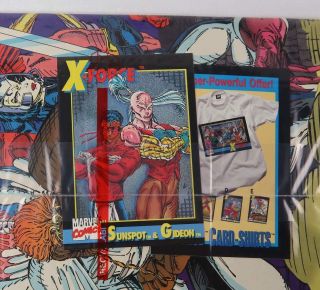 X - Force 1 NEWSSTAND Edition Bag Sunspot / Gideon Card 1991 Example 5