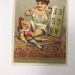 Ehrichs Victorian Old Santa Claus Toys On Exhibition Girl Clown Victorian Card 4