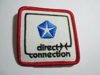 Direct Connection Rare Car Club Chrysler Vintage Patch,  2 1/2 X 2 1/2 Inch