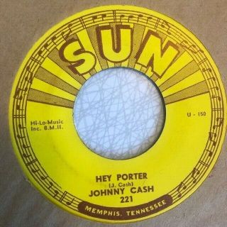 7 " Johnny Cash - Hey Porter/cry,  Cry,  Cry 55 Us Country Rockabilly