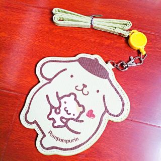 Cute Pompom Purin Id Badge Card Holder Case Retractable Id Badge Reel Pendant