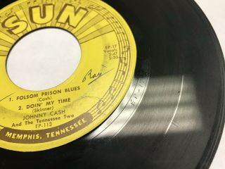 Johnny Cash & Tennessee Two EP I Walk The Line 45RPM Sun Records EP - 16 VG 4