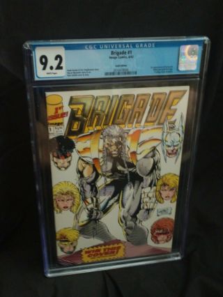 Cgc 9.  2 (nm -) Brigade 1 (gold Edition) Variant - Rob Liefeld 1992 - White Pages