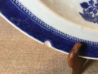 Huge Antique Chinese Export Porcelain Blue Fitzhugh Oval Platter C 1780 - 1820 2