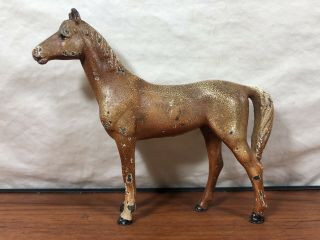 Old Farm Find Vintage Antique Paint Cast Iron Metal Horse Toy Figurine