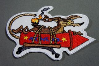 Wile E.  Coyote On Acme Rocket 2 Embroidered Iron - On Patch - 4 "
