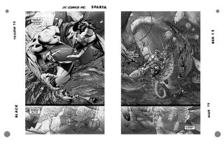 Jim Lee Superman: For Tomorrow 1 Pg 110 And Pg 111 Rare Large Production Art