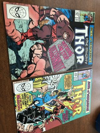 The Mighty Thor 411 & 412 (warriors 1st Appearance) Marvel Comics 1989