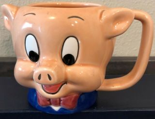 Vintage 1989 Warner Brothers Porky The Pig Coffee Mug Applause Inc