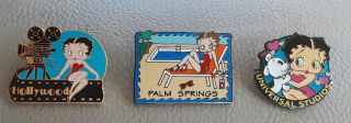 Betty Boop Collector Pins Hollywood Palm Springs And Universal Studios