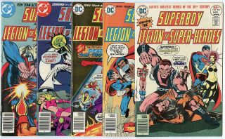 Superboy 221 - 230 Full Run Avg.  Vf/nm To Nm - 9.  0/9.  2 White Pages Dc 1976