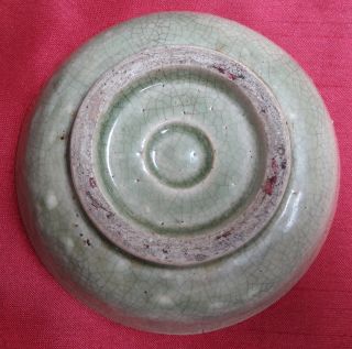 Antique Chinese Green Celadon Crackled Bowl 5