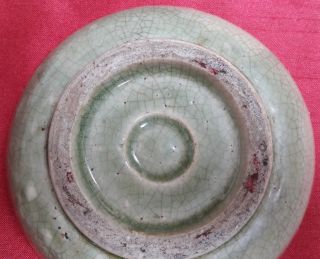 Antique Chinese Green Celadon Crackled Bowl 6