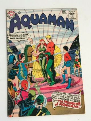 Aquaman 18 Wedding Of Mera Dc Comics 1964 Vg