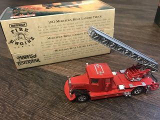 Matchbox Model Of Yesteryear 1932 Mercedes - Benz Ladder Truck Fire Engine Series
