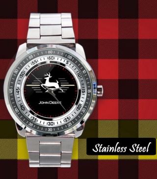 Buy Now John Deere Logo Custom Stainless Steel Watch