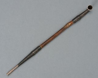 Kiseru Pipe Antique Japanese Smoking Tool For Samurai,  Bamboo Silver Copper